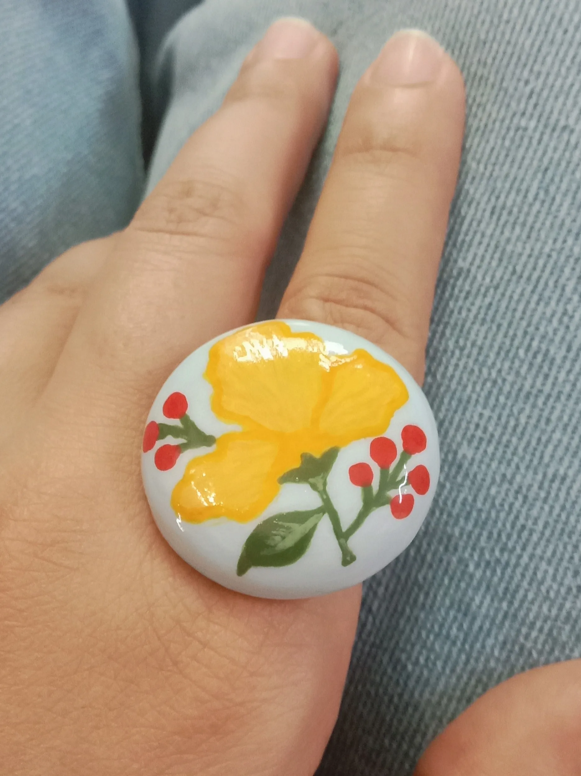 Ring made of clay