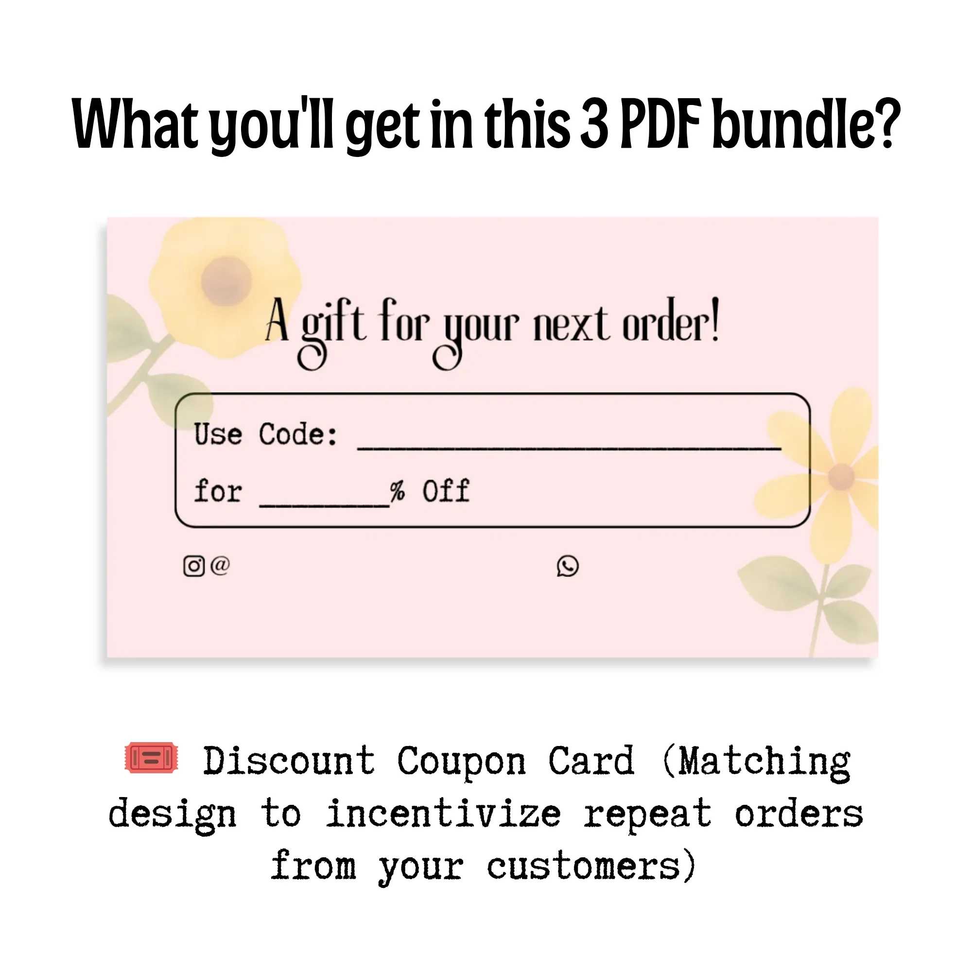 Discount coupon code for small businesses and artists