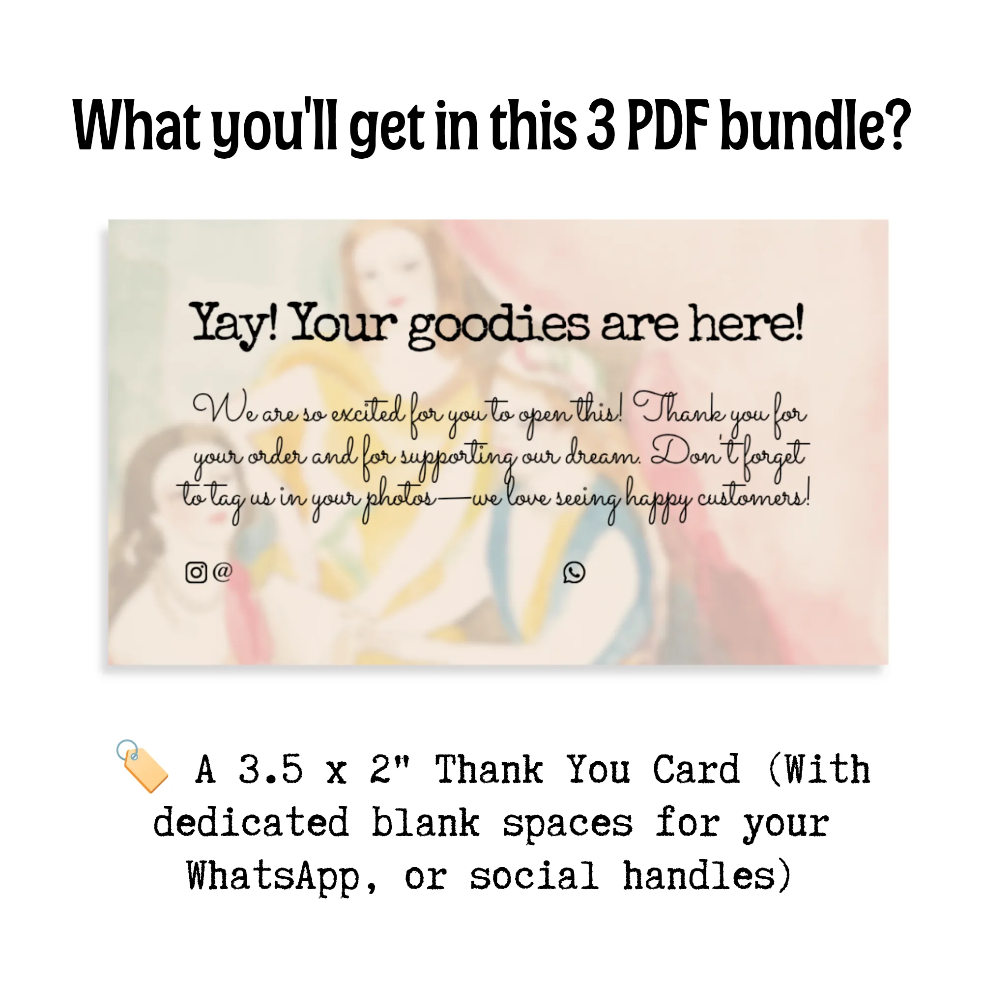 Thank you card PDF for small business owners