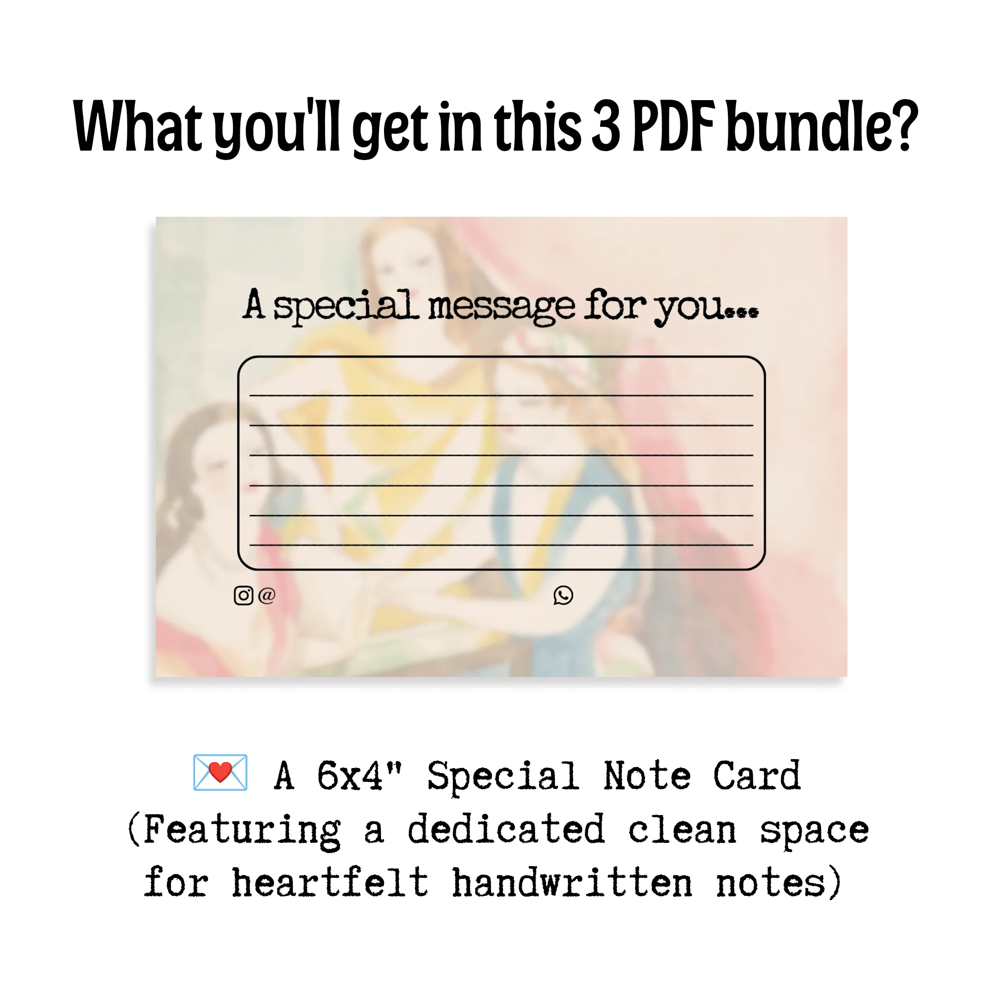 Special Note Card in 6x4 inch size PDF for small business owners
