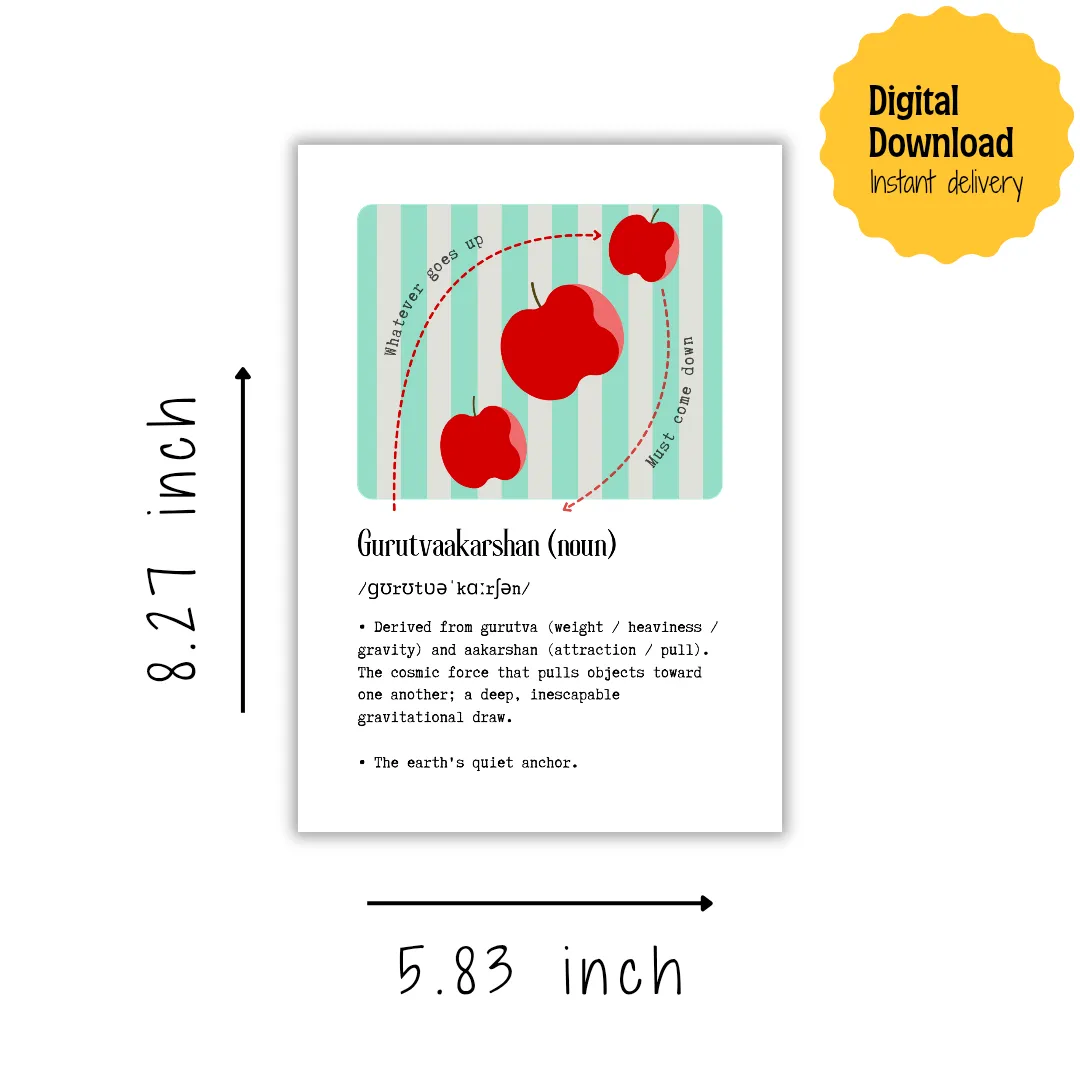 Apples on a poster A5 size